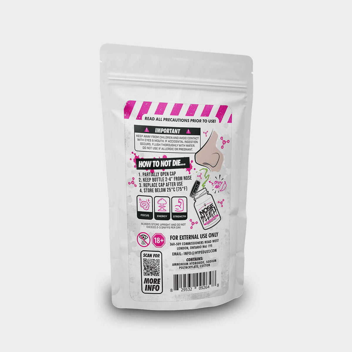 Obsidian Ammonia - Luktsalt - Nose Bleach - Back